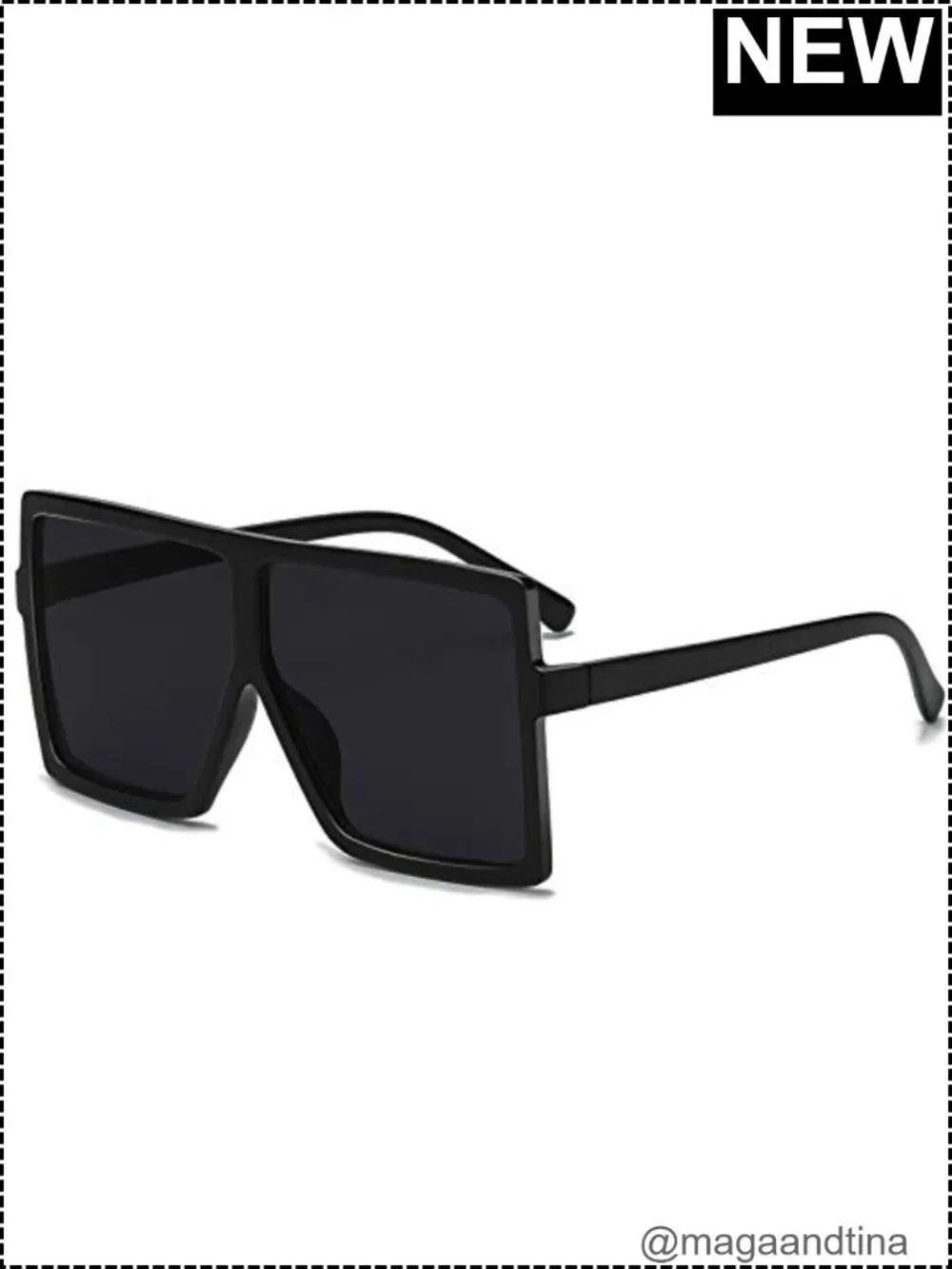 Oversized Square Sunglasses UV400 Protection Polycarbonate Lenses Unisex